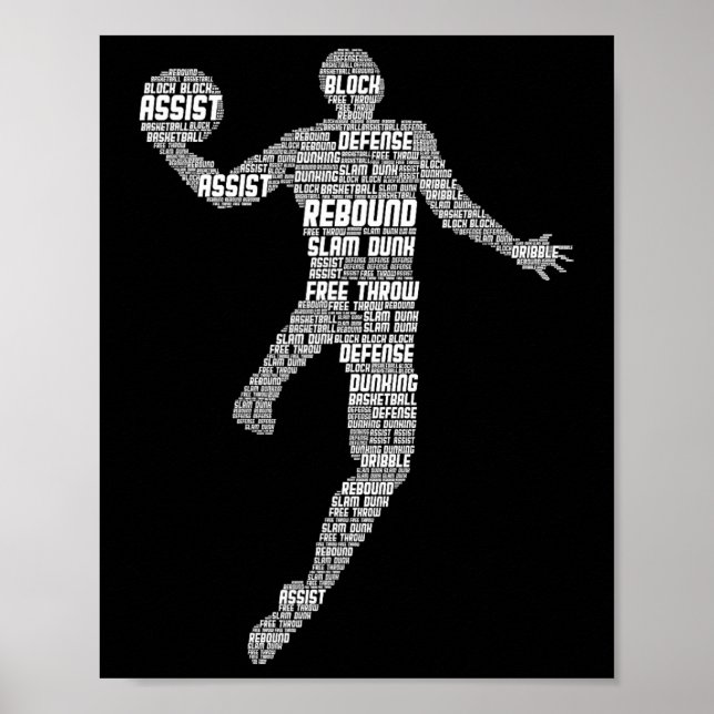 Affiche Basketball Enfants garçons Hommes (Devant)