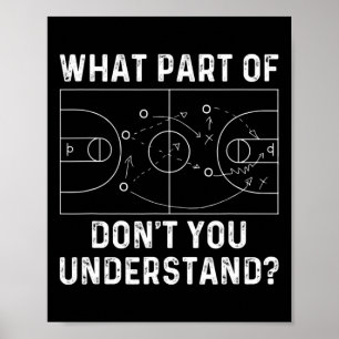 Affiche Basketball entraîneur s'amuser quelle partie de Do