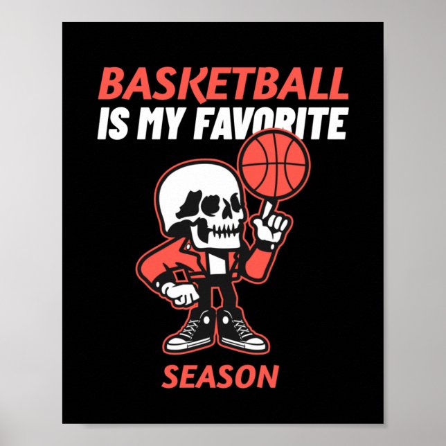 Affiche Basketball Est Ma Saison Favorite Basketball (Devant)