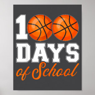 Affiche Basketball Étudiant 100 Jour 100 de l'Enseignant d