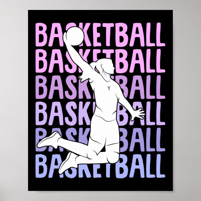 Affiche Basketball Fille Enfants (Devant)