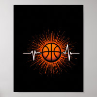 Basketball Heartbeat - Amour Pour Le Jeu Tee
