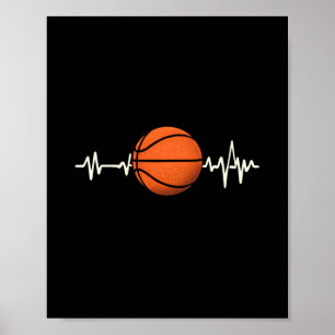 Affiche Basketball Heartbeat - Amour Pour Le Jeu Tee 1