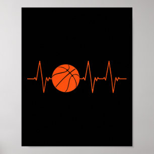 Affiche Basketball Heartbeat Ball