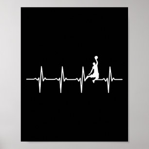 Affiche Basketball Heartbeat pour les joueurs de basket-ba