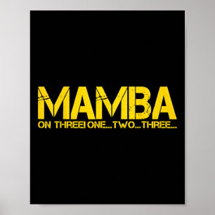 AFFICHE BASKETBALL HOOP CHAMPION MAMBA SUR TROIS MOTIVATIO