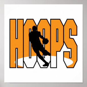 Affiche basketball hoops design
