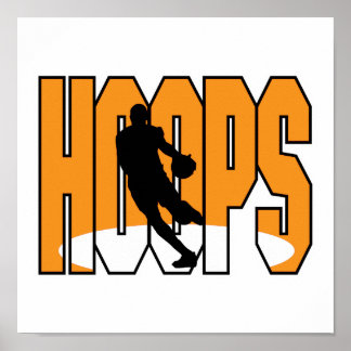 Affiche basketball hoops design