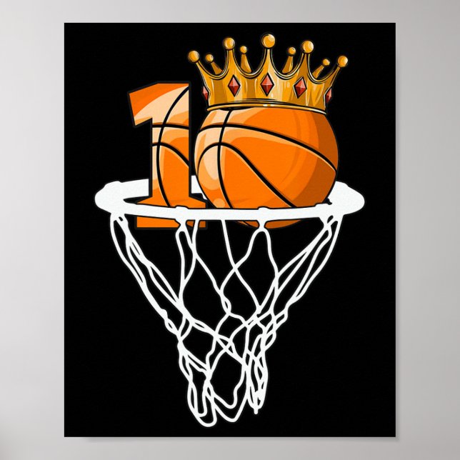 Affiche Basketball Joyeux 10e anniversaire Boy Bball 10 an (Devant)