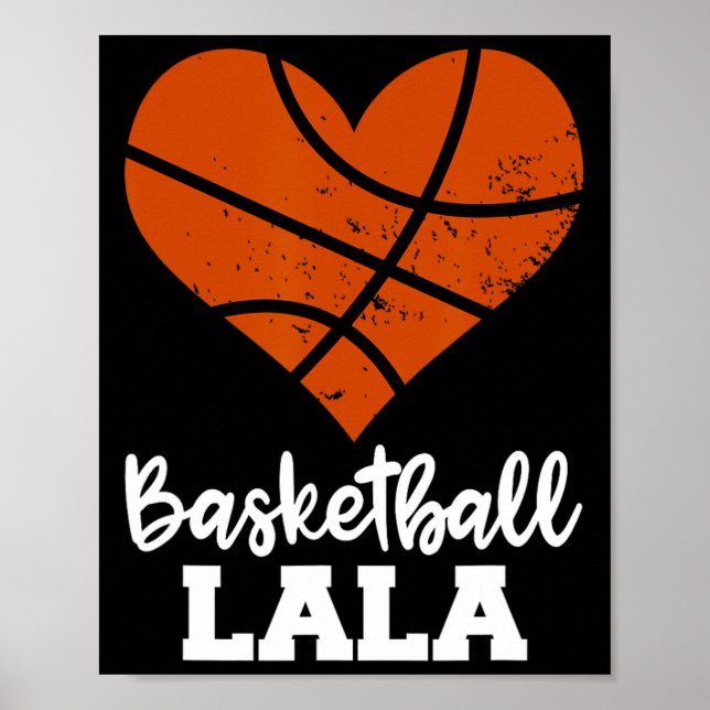 Affiche Basketball Lala Amusants Basketball Heart Grandma  (Devant)