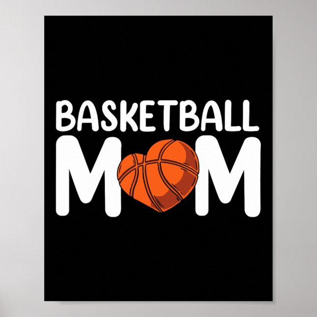 Affiche Basketball Maman Coach Joueur Match Équipe Mère Mo (Devant)