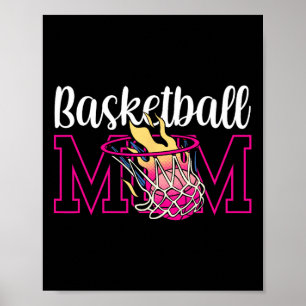 Affiche Basketball Maman Joueur d'équipe Match Entraîneur 