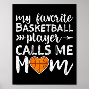Affiche Basketball Maman Mes appels favoris du joueur de b