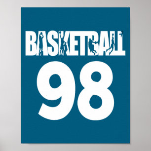 Affiche Basketball Numéro 98 Mon Joueur de Basket Favori