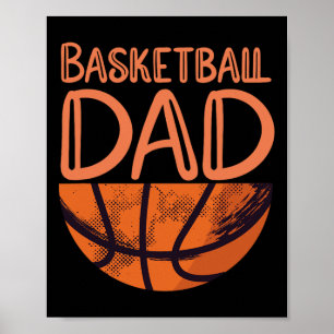 Affiche Basketball Papa - Basketball Lecteur Vintage Baske