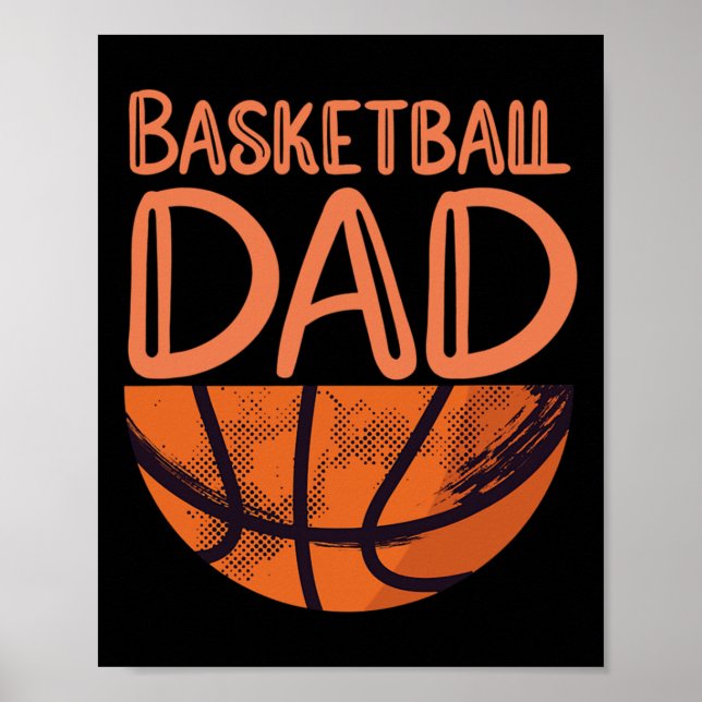 Affiche Basketball Papa - Joueur de basket (Devant)