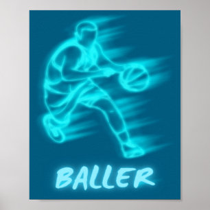 Affiche Basketball pour garçons ou hommes Baller Cool Arts