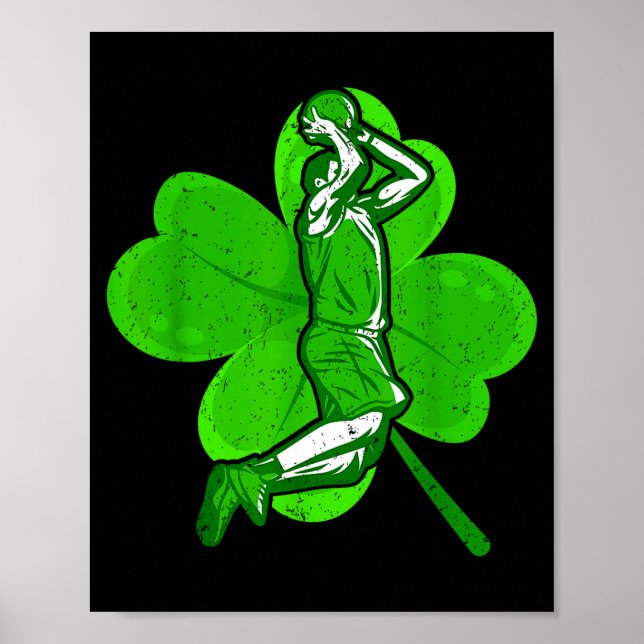 Affiche Basketball Shamrock St Patrick's Day Srt Lover Boy (Devant)