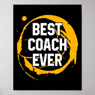 Affiche Basketball Sport Cadeau Meilleur Entraîneur Jour A