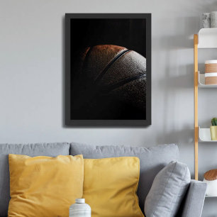 Affiche Basketball Texturé Minimaliste Sombre
