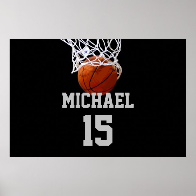 Affiche Basketball Votre Nom (Devant)