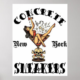 AFFICHE BASKETS EN BÉTON "LOGO TATTOO"