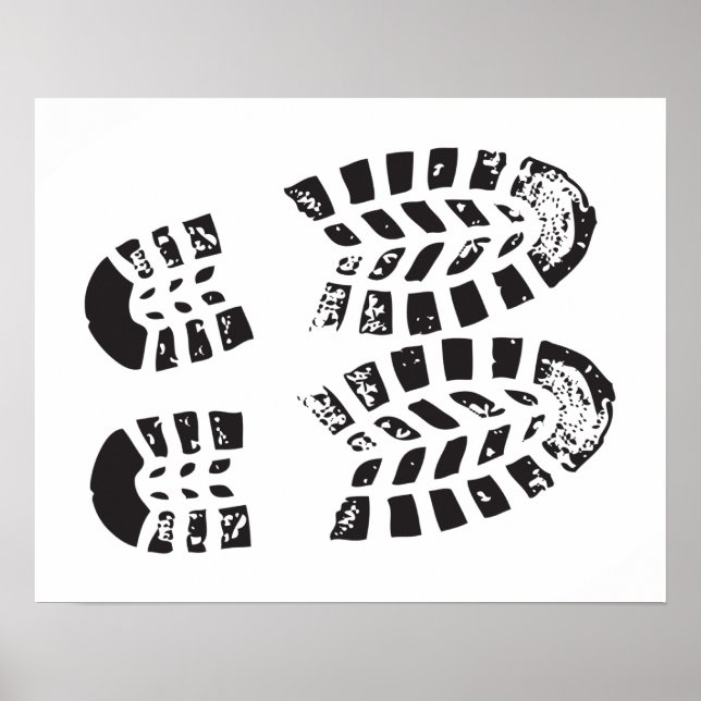 Affiche Baskets Noir & Blanc Empreinte (Devant)