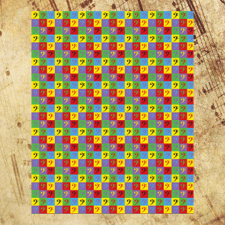Affiche Bass Clef Music Rainbow Motif