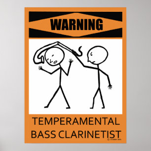 Affiche basse capricieuse d'avertissement de