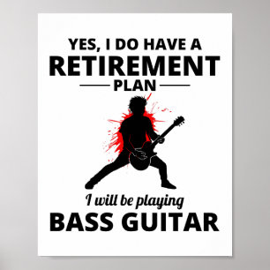 Affiche Basse Guitare Lecteur Musique Musicien Bhelp Funny