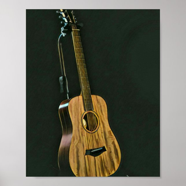 Affiche Basse guitariste cadeau (Devant)