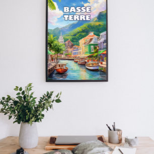 Affiche Basse-Terre, setting of waves