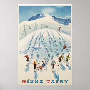 Affiche Basses Tatras Nízke Tatry Slovaquie Montagne Hiver