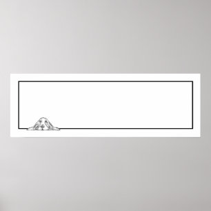 Affiche basset blanc