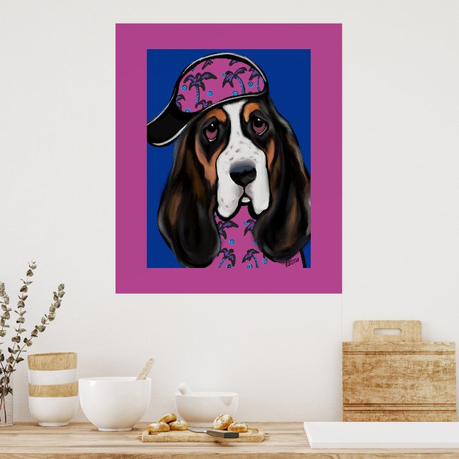 Affiche Basset Hound (Cuisine)