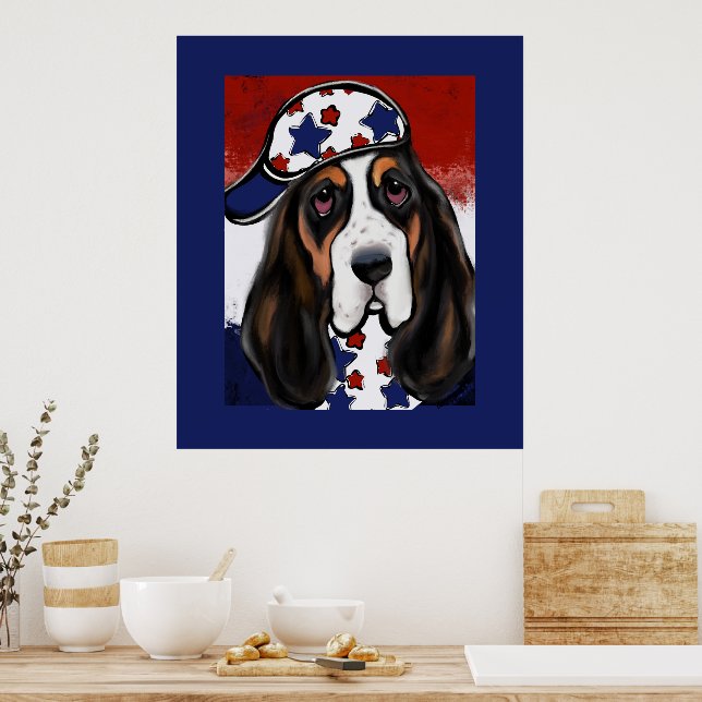 Affiche Basset Hound (Cuisine)