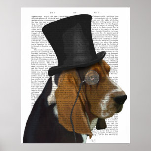Affiche Basset Hound, Formal Hound et Casquette