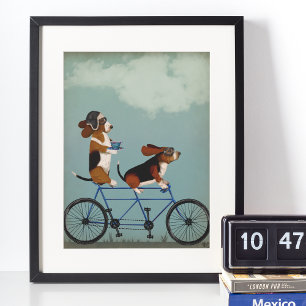 Affiche Basset Hound Tandem
