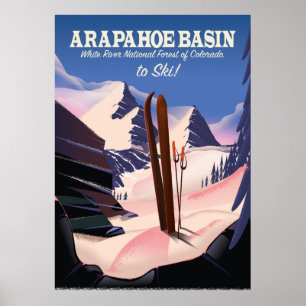 Affiche Bassin Arapahoe, Station de ski de White River Nat
