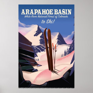 Affiche Bassin d'Arapahoe, White River National Forest Ski