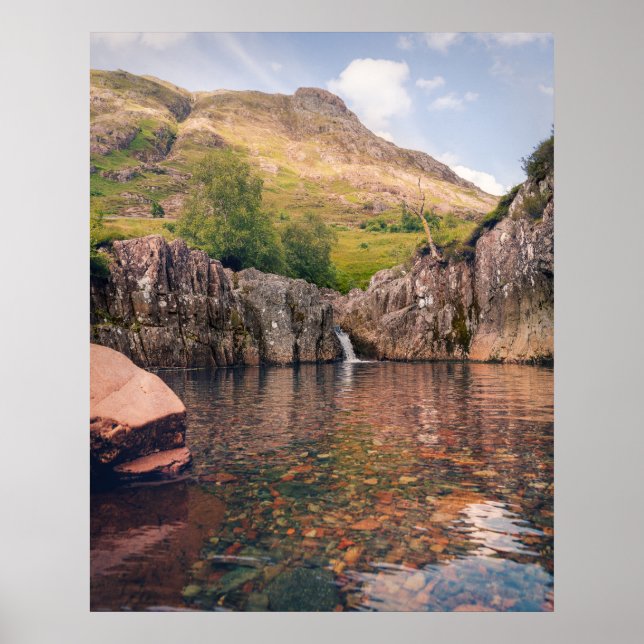 Affiche Bassin de la cascade de Glencoe (Devant)