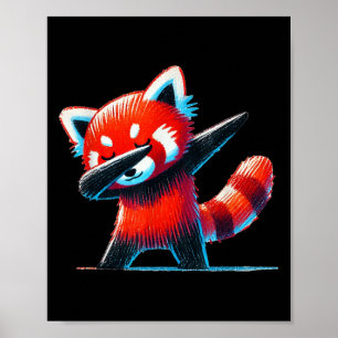Affiche Bassin De Panda Rouge Pour Amoureux des animaux De
