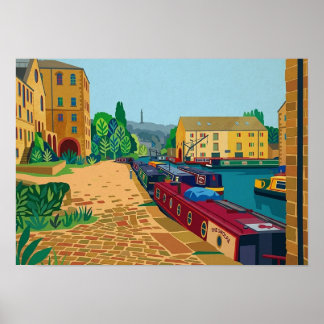 Affiche Bassin du canal de Sowerby Bridge