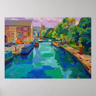 Affiche Bassin du Canal de Sowerby Bridge, peinture de sty