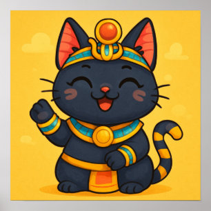 Affiche Bastet Cat   Déesse égyptienne   Cute égyptienne