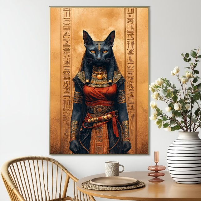 Affiche Bastet Egyptian Cat Goddess Fantasy Art (Créateur téléchargé)