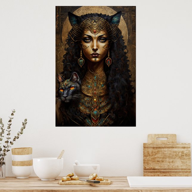 Affiche Bastet, la déesse égyptienne antique (Cuisine)