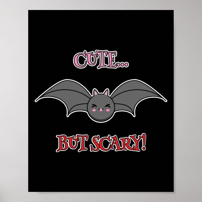 Affiche Bat mignonne mais effrayant (Devant)