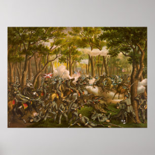 Affiche Bataille américaine de guerre civile de la région