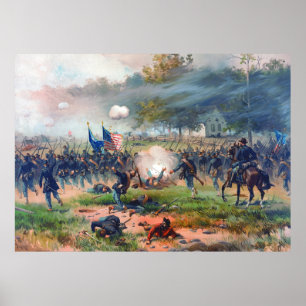 Affiche Bataille d'Antietam Thure de Thulstrup 1887 Restau